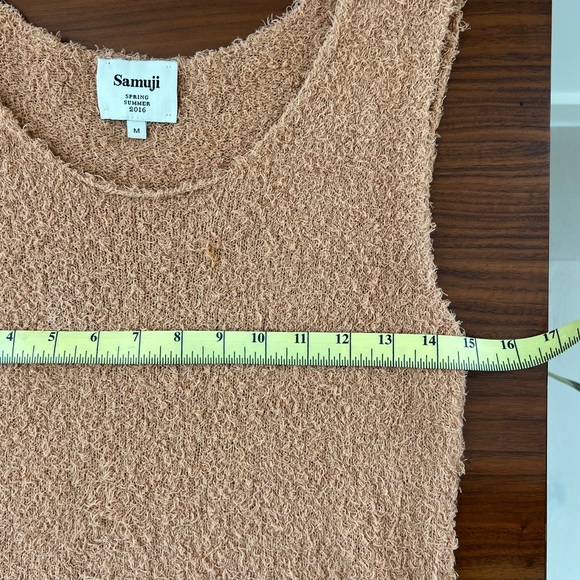 Samuji Fuzzy Textured Tank Top M - Picture 4 of 8